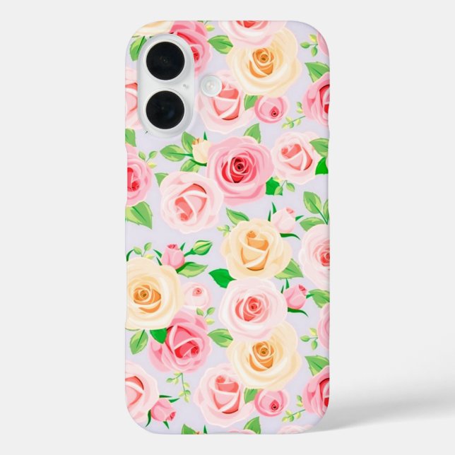 Gorgeous white pink roses Case-Mate iPhone case (Back)