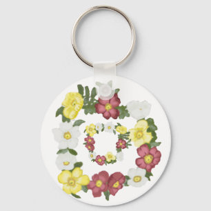 Gorgeous Wild Rose Keychain