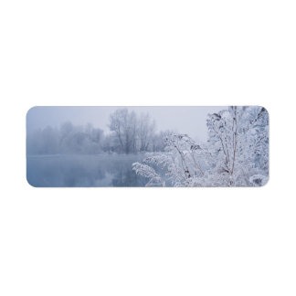 Gorgeous Winter Lake Scene Address Label Return Address Label
