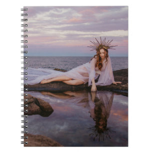 gorgeous women and sea spiral note book