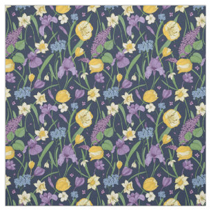 Gorgeous Yellow and Purple Floral Fabric