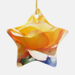 Gorgeous yellow rose flower. Floral photography. Ceramic Ornament