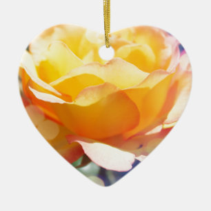 Gorgeous yellow rose flower.  Floral photography. Ceramic Ornament