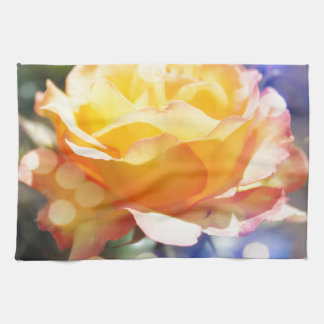 Gorgeous yellow rose flower. Floral photography. Tea Towel