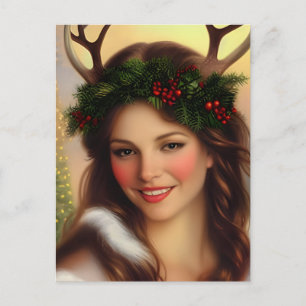 Gorgeous Yule Goddess Postcard