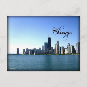 GorgeousChicago Skyline Photo Postcard