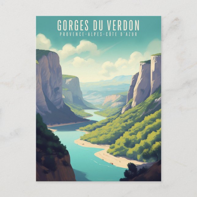 Gorges of Verdon - poster - Poster Holiday Postcard (Front)
