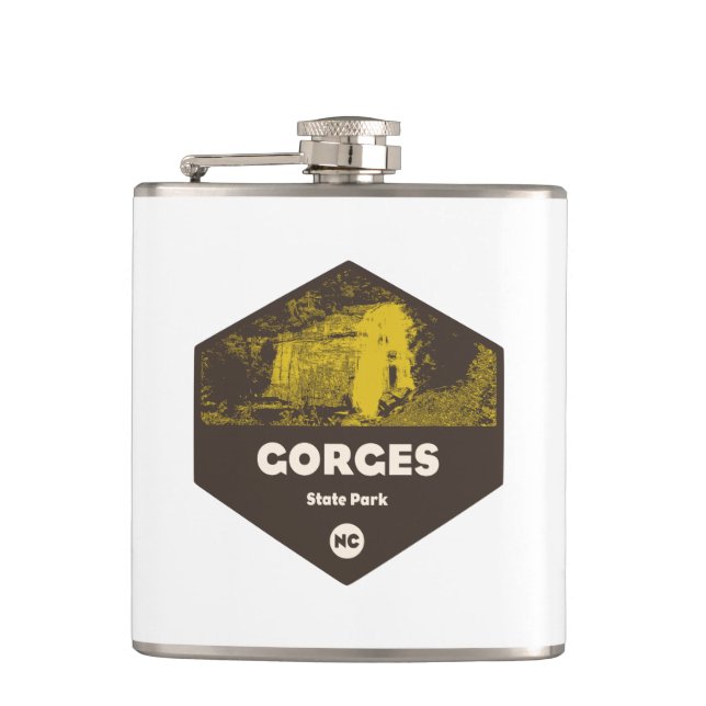 Gorges State Park North Carolina Hip Flask (Front)