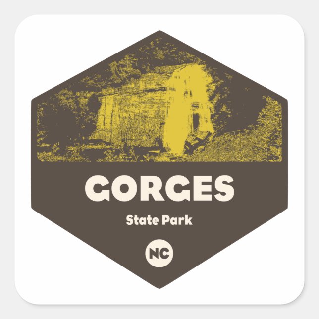 Gorges State Park North Carolina Square Sticker (Front)