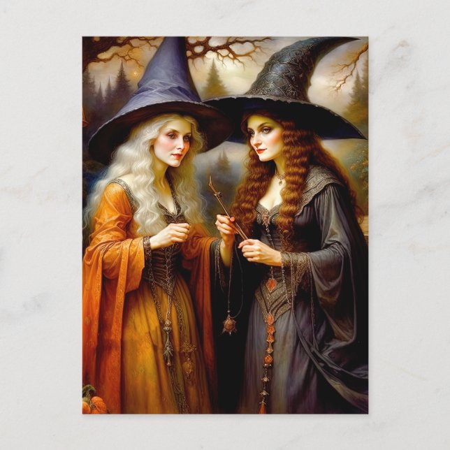 Gorgeus Victorian Witches Postcard (Front)