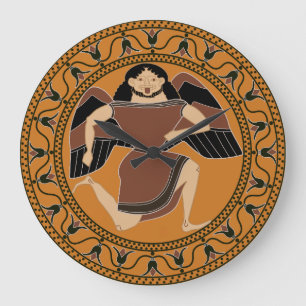 Gorgon: Terracotta kylix Siana cup Large Clock