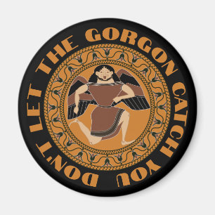 Gorgon: Terracotta kylix Siana cup Magnet