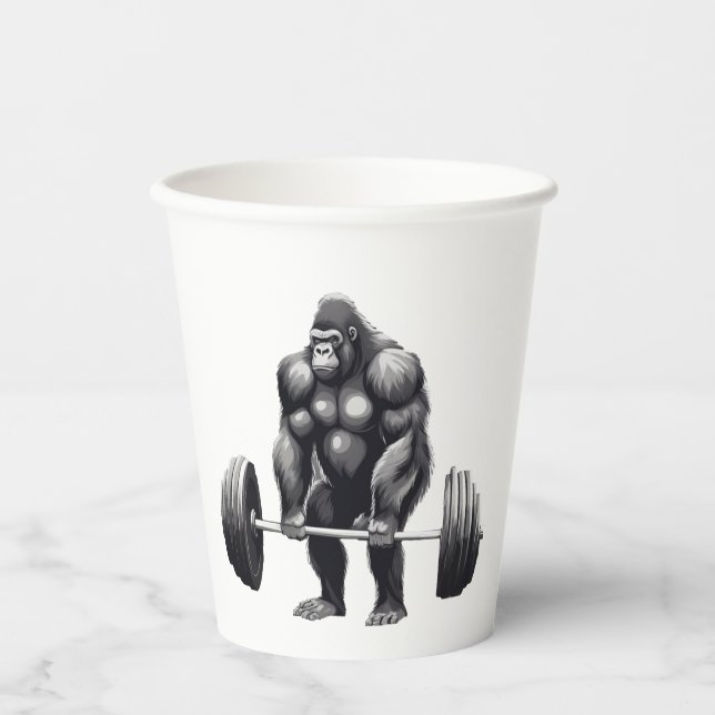Gorila Deadlift  Paper Cups (Front)