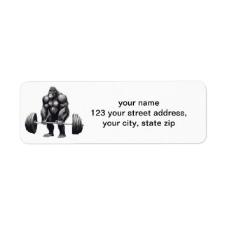 Gorila Deadlift  Return Address Label