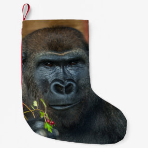 Gorilla And His Berries Small Christmas Stocking