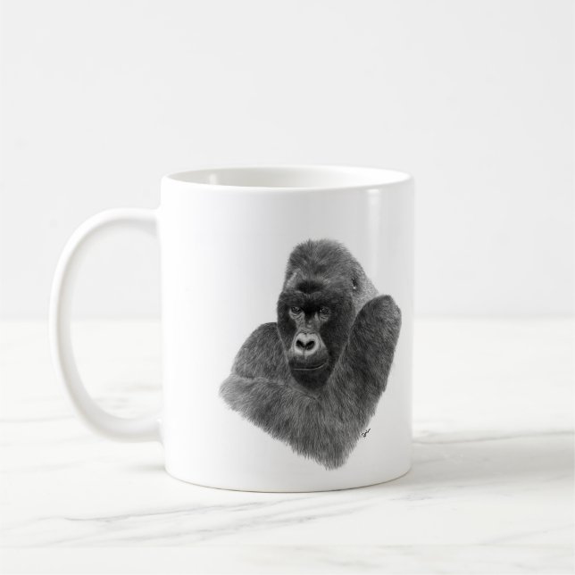 Gorilla Animal art Mugs (Left)