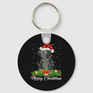 Gorilla Animal Lover Matching Santa Hat Gorilla Ch Key Ring