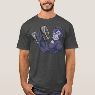 Gorilla As Bodybuilder With Barbell T-Shirt
