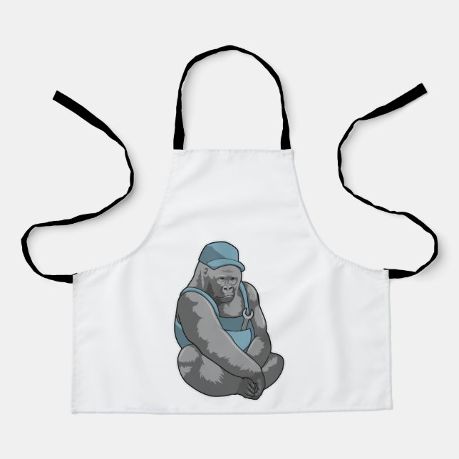 Gorilla as Craftsman with Wrench Apron (Front)