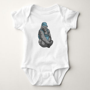 Gorilla as Craftsman with Wrench Baby Bodysuit