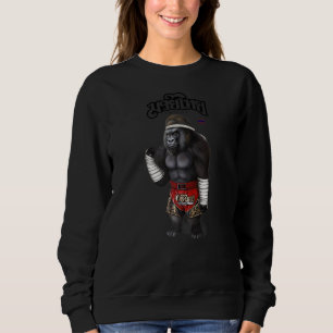 Gorilla As Muay Thai Kick Boxing Champion  1 Sweatshirt