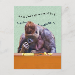 Gorilla at Desk Postcard