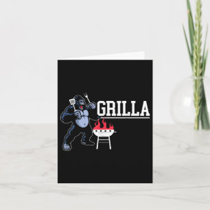 Gorilla Bbq Grilla Grilling Grillmaster Barbecue  Card