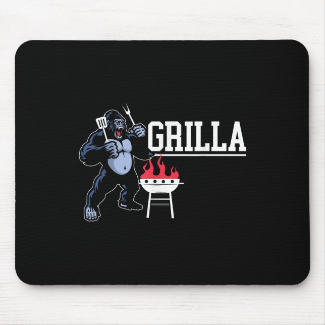 Gorilla Bbq Grilla Grilling Grillmaster Barbecue  Mouse Pad (Front)