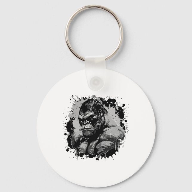 Gorilla Beast Muscles Workout Bodybuilding Boxing  Key Ring (Front)