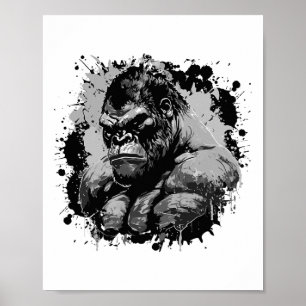 Gorilla Beast Muscles Workout Bodybuilding Boxing  Poster