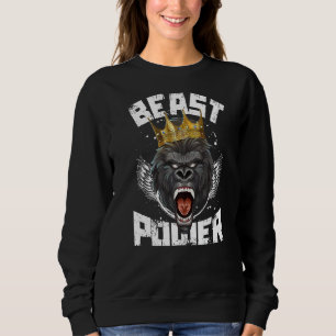 Gorilla Beast Power Motivation Bodybuilding Gym Wo Sweatshirt