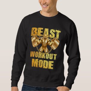 Gorilla Beast Workout Mode Gold Lifting Weights Gy Sweatshirt