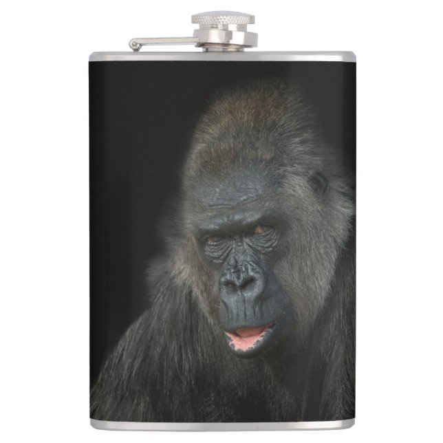 Gorilla Biddy Hip Flask (Front)