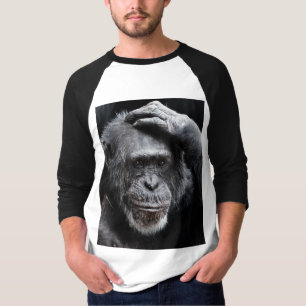 GORILLA Big Face, Contemplative Ape T-shirts