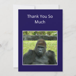 Gorilla Birthday Bash in the Wild Thank You Card