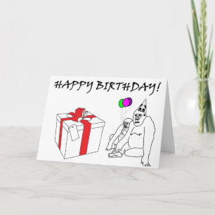 Gorilla Birthday Card