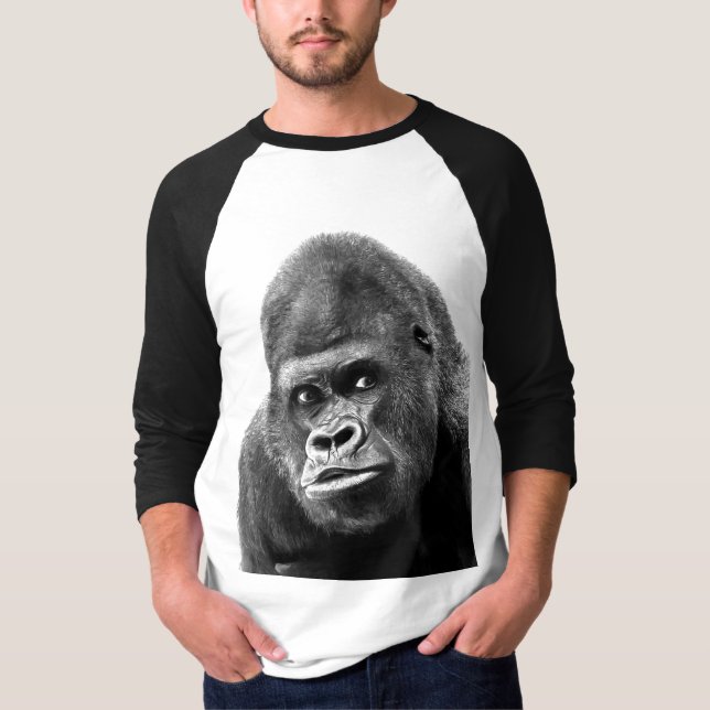 Gorilla Black White T-Shirt (Front)