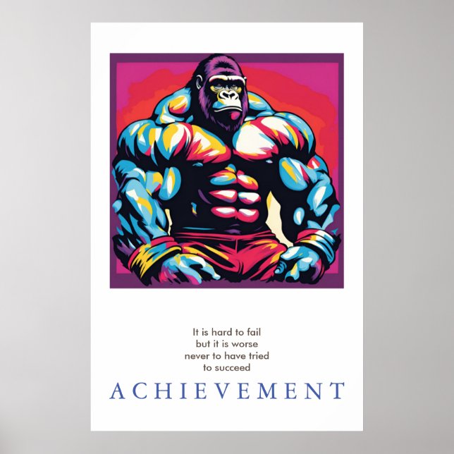 Gorilla Bodybuilder Motivational Poster (Front)