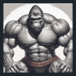 Gorilla Bodybuilder Pop Art Cartoon Drawing Photo Print<br><div class="desc">Digital Computer Animal Art - College Pop Art - Wild Animal Computer Images</div>