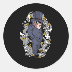 Gorilla Boss Classic Round Sticker