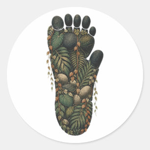 Gorilla Botanical Footprint Nature Sticker