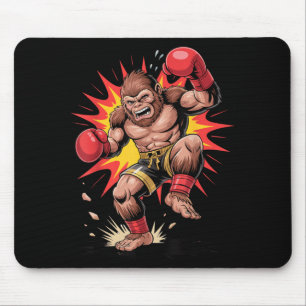 Gorilla Boxing Champion Retro Arcade Fighting Ape Mouse Pad