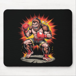 Gorilla Boxing Champion Retro Arcade Fighting Ape Mouse Pad