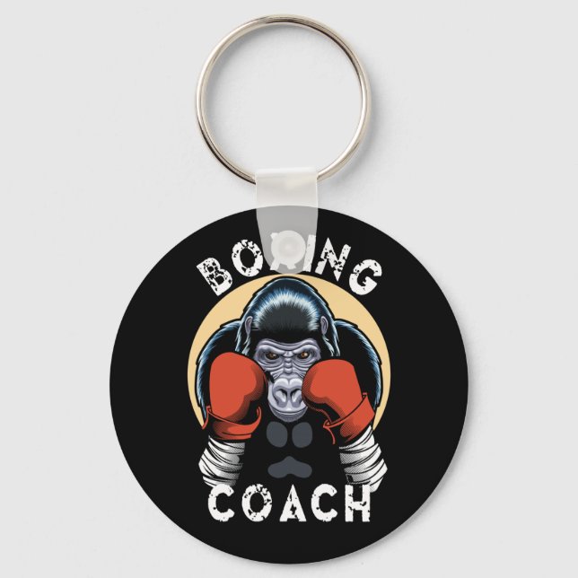 Gorilla Boxing Coach - Sports Trainer Key Ring (Front)