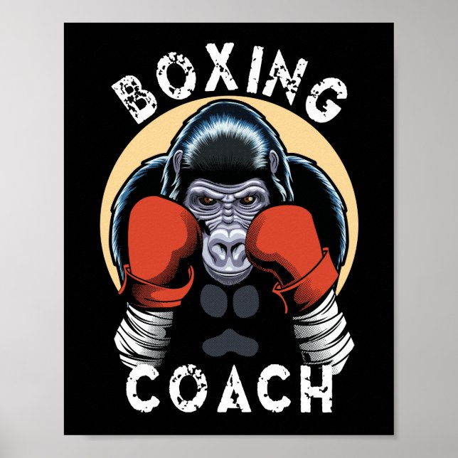 Gorilla Boxing Coach - Sports Trainer Poster (Front)