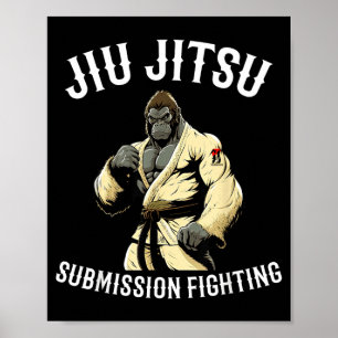 Gorilla Brazilian Jiu Jitsu BJJ Grappling Poster