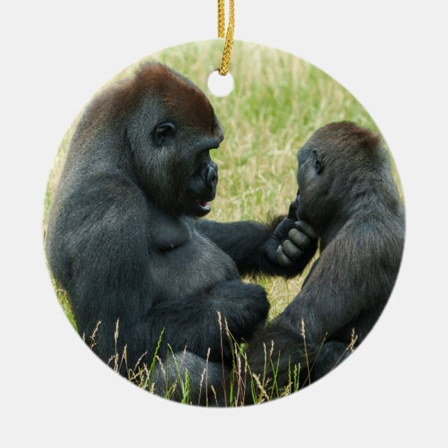 Gorilla Brother's Forever Ceramic Ornament (Front)