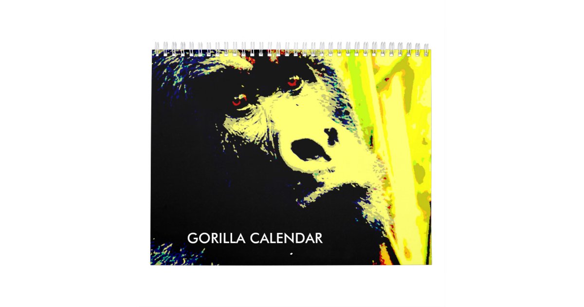Gorilla Calendar Zazzle