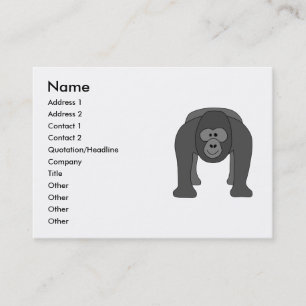 Gorilla Cartoon Business Card