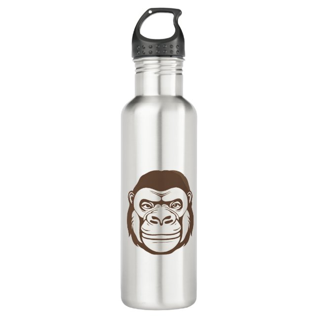 Gorilla Cartoon Drawing 710 Ml Water Bottle (Front)